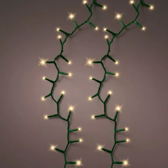 Ghirlanda luminosa 22,50 m 1000 LED cavo verde Lusso Bianco caldo Champagne