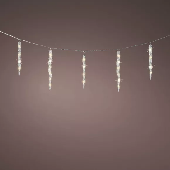 Guirlande lumineuse connectable 3,60 m 60 LED Glaçons effet Flash Blanc chaud
