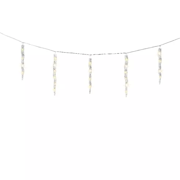 Guirlande lumineuse connectable 3,60 m 60 LED Glaçons effet Flash Blanc chaud
