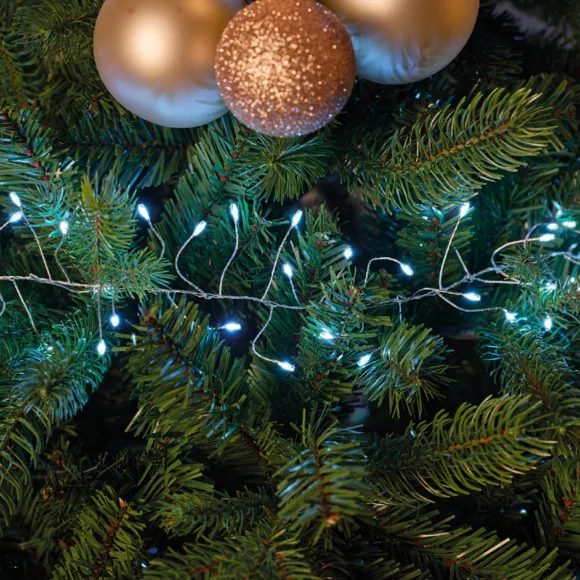 Guirlande lumineuse 6 m 480 Micro LED câble argent Luxe Blanc froid