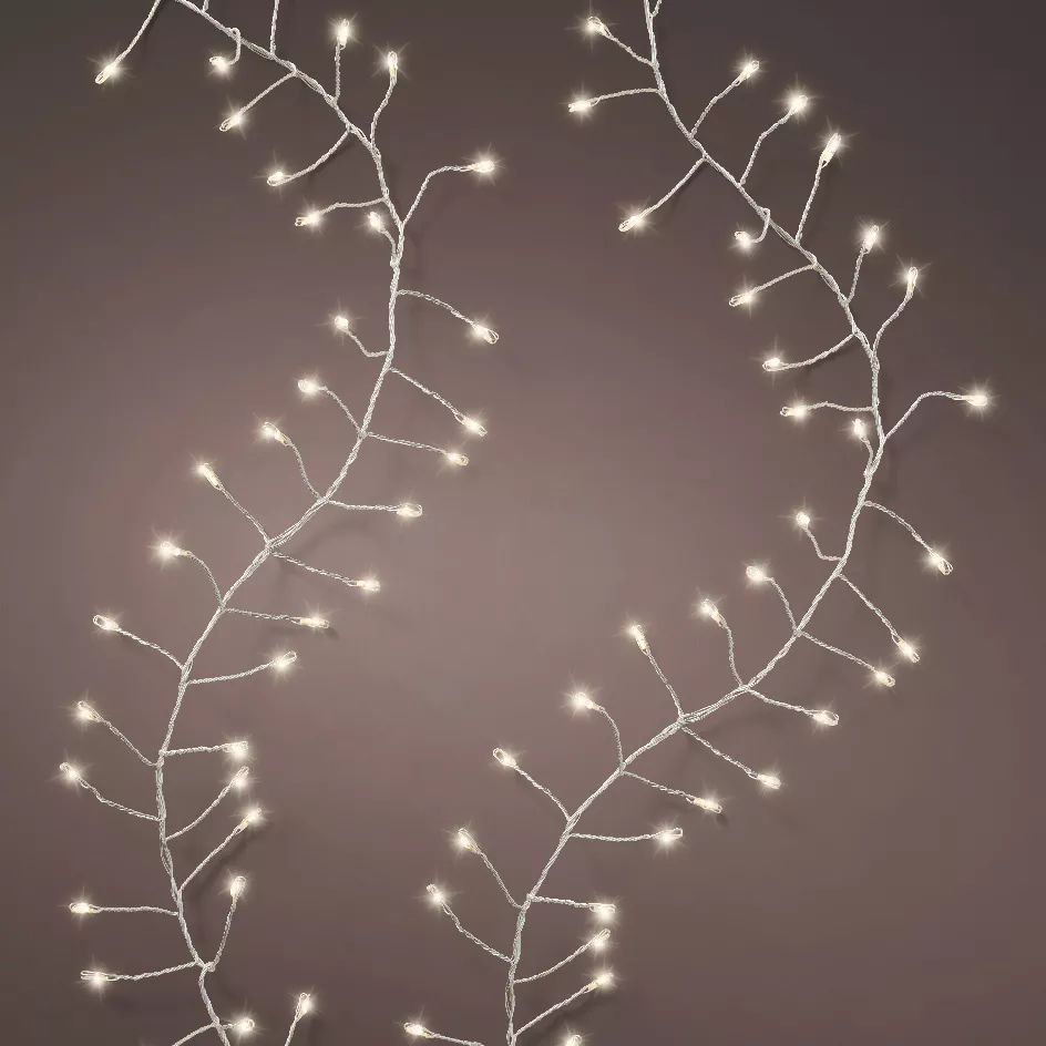 Guirnalda luminosa 6 m 480 Micro LED cable plata Lujo Blanco cálido