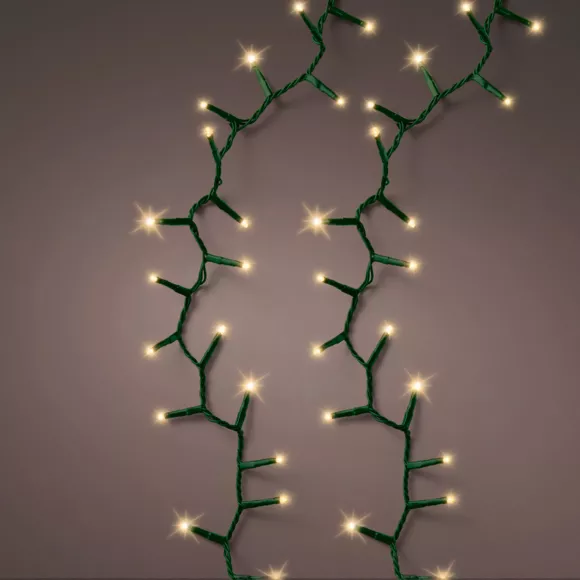 Ghirlanda luminosa 34 m 1500 LED cavo verde Lusso Bianco caldo Champagne