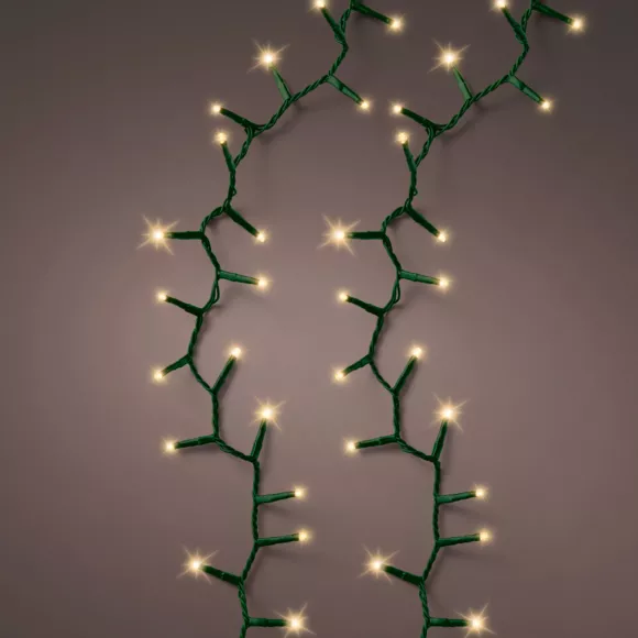 Guirlande lumineuse 60 m 3000 LED câble vert Luxe Blanc chaud Champagne