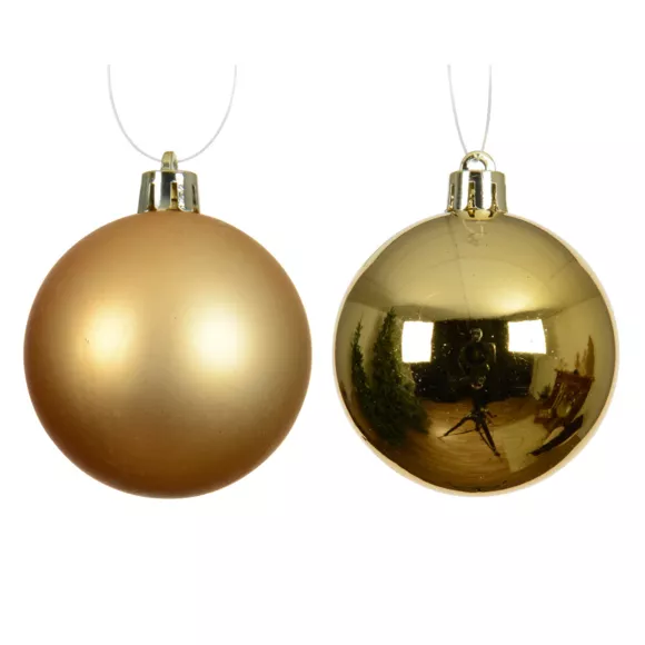 Lot de 16 boules de Noël (D40 mm) Aravis Or
