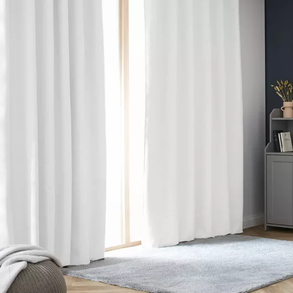 Rideau obscurcissant thermique galon fronceur (140 x 240 cm) Alba Blanc