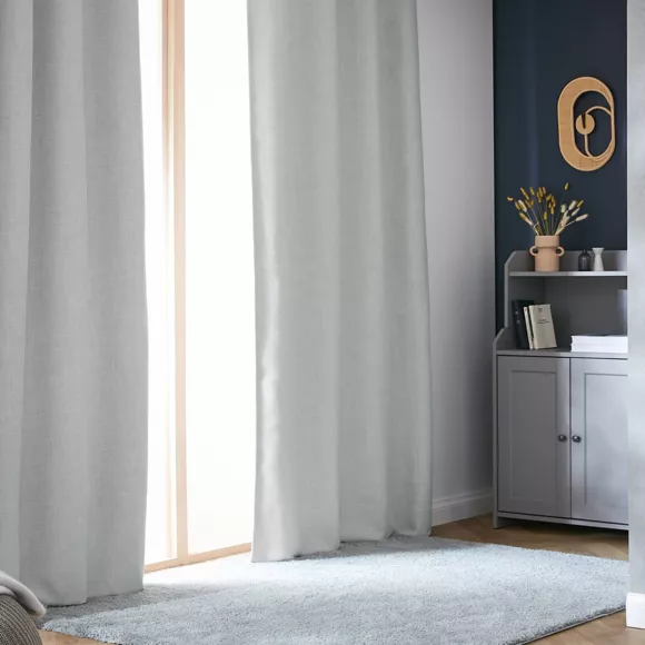 Rideau obscurcissant thermique galon fronceur (140 x 240 cm) Alba Gris