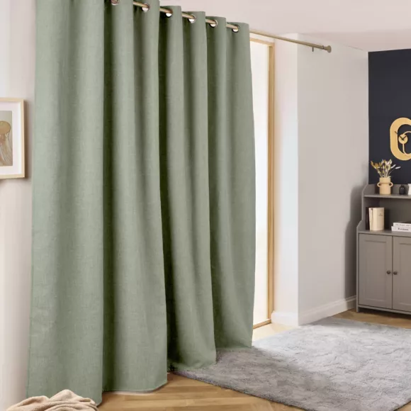 Rideau obscurcissant thermique (280 x 240 cm) Alba Vert romarin