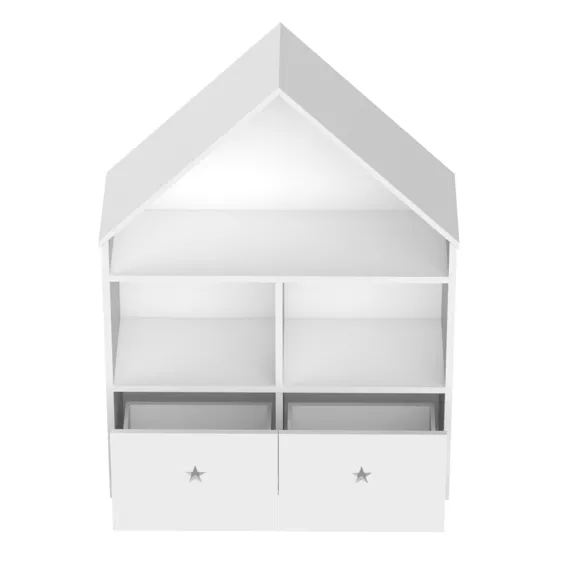 Estante infantil de madera con 3 niveles (H97 cm) Stars Blanco