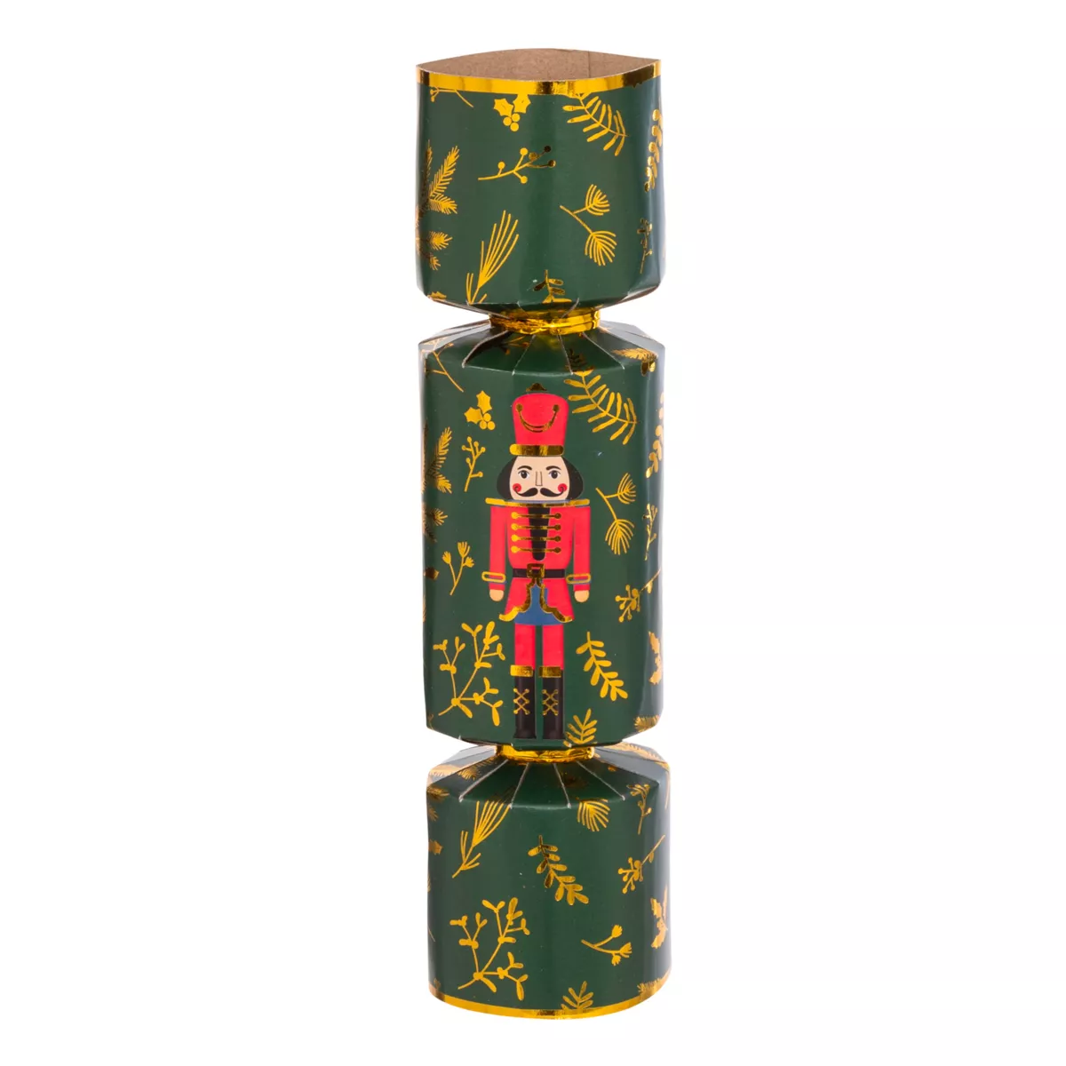 Lote de 6 crackers de Navidad Soldados Cascanueces Verde y Rojo