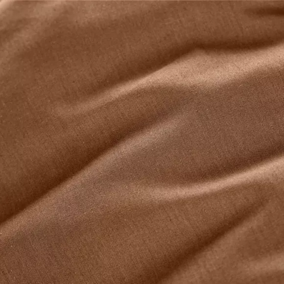 Drap housse percale de coton (90 x 200 cm) Cali Cappuccino