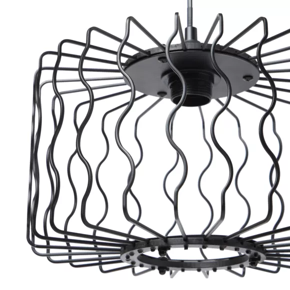 Suspension MŽtal 'Julia' Noire Dim : l30xH18.5xP30cm