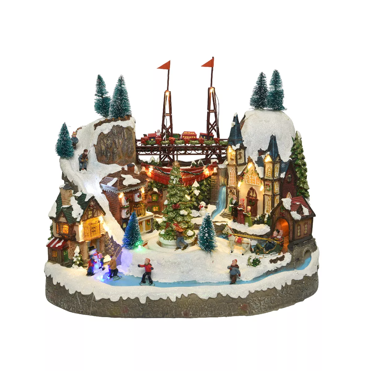 1 LED paysage intŽrieur VILLAGE LUM L25.50-W39.00-H31.50cm-25L multi