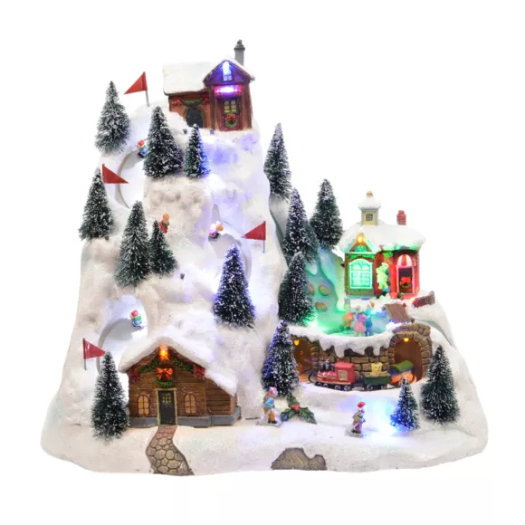 1 LED paysage intŽrieur VILLAGE LUM L20.50-W31.00-H27.50cm-15L blanc froid/multi