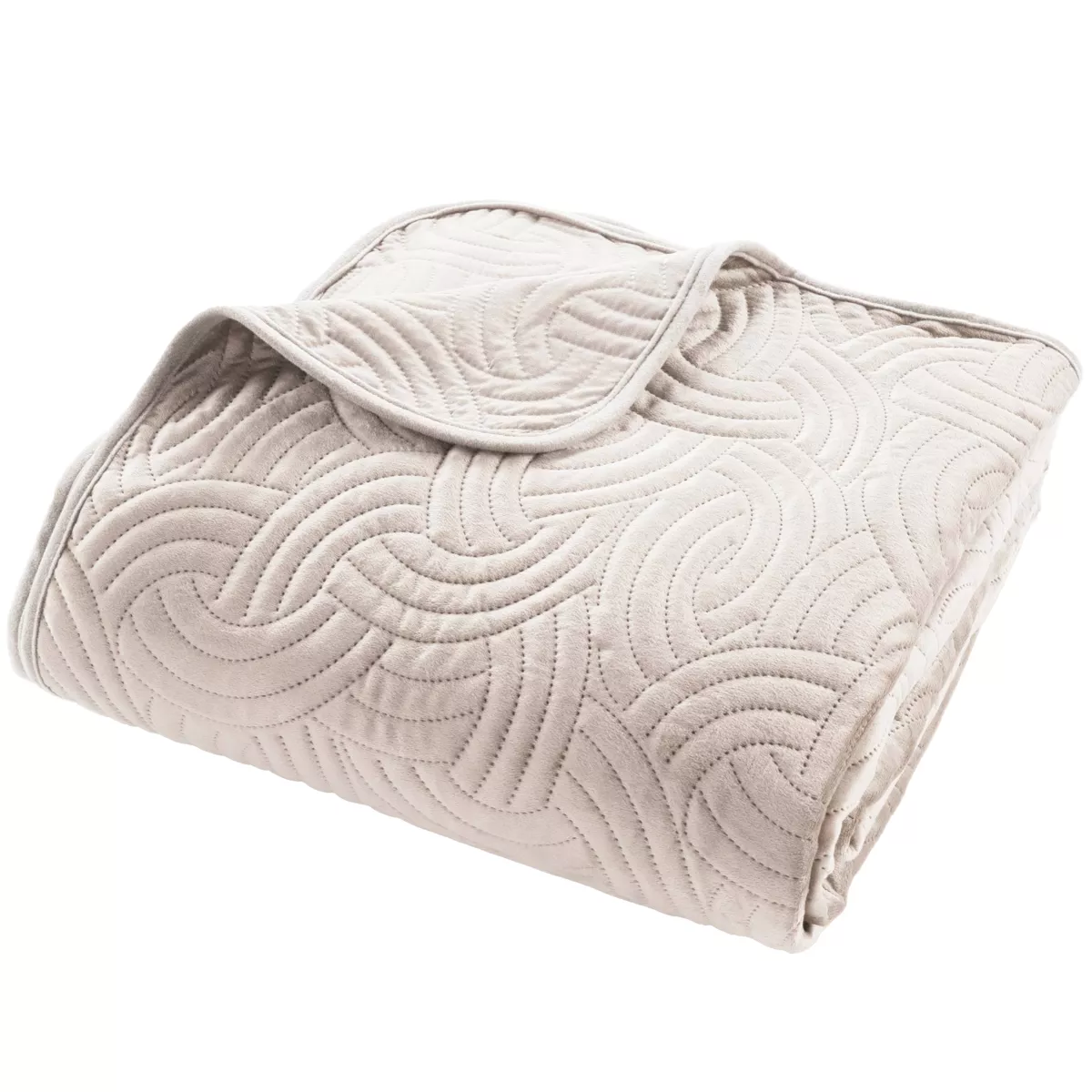 Colcha acolchada y dos fundas de almohada (240 x 260 cm) Solange Marfil