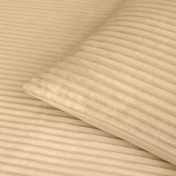 Parure 3 Pices (240 x 220 cm) Veloutea Sable, Flanelle Relief Unie