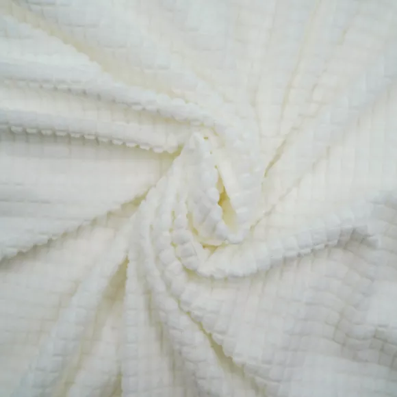 Protge CanapŽ Extensible (225 x 245 x 60 cm) Sacha Blanc, Polyester GaufrŽ