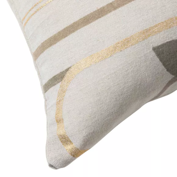 Coussin DŽhoussable (40 x 60 cm) Roseris, Polycoton ImprimŽ MŽtallisŽ