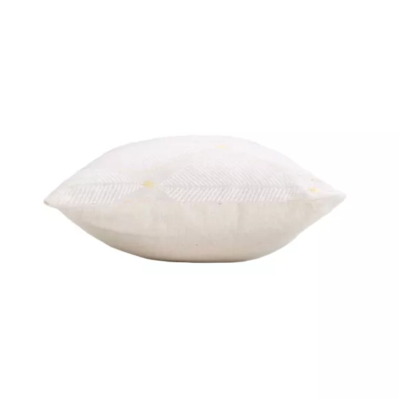 Coussin DŽhoussable (30 x 50 cm) Maho Blanc, Polycoton ImprimŽ MŽtallisŽ