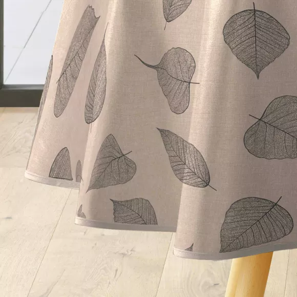 Nappe Ronde (¯ 160 cm) Feuillys Lin, PVC Textilia