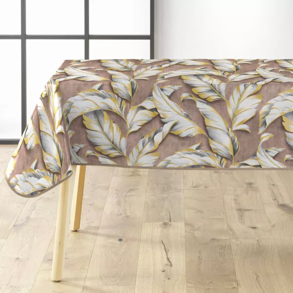 Nappe Rectangle (140 x 240 cm) Ebany Choco, PVC Textilia
