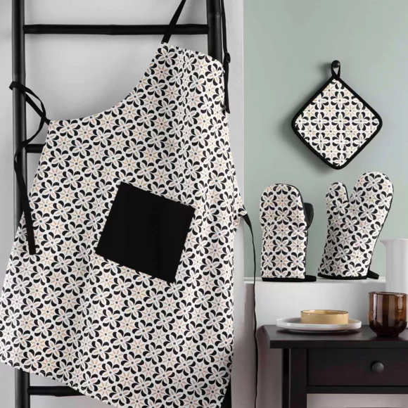Gant de Cuisine (24.5 x 14.5 cm) Solaris, Coton ImprimŽ et NŽoprne