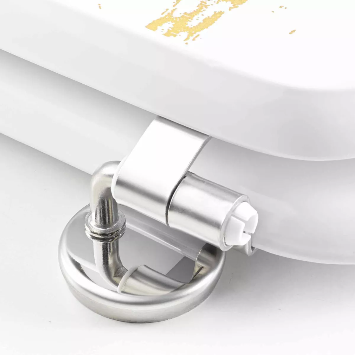 Tapa de inodoro 18 pulgadas MDF efecto mármol Aquamarbre Blanco