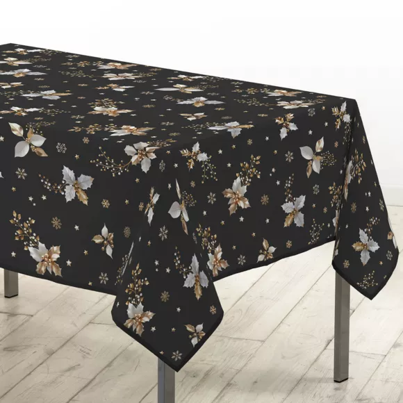 NAPPE RECTANGLE 150 x 240 CM POLYESTER IMPRIME GUIDO ANTHRACITE