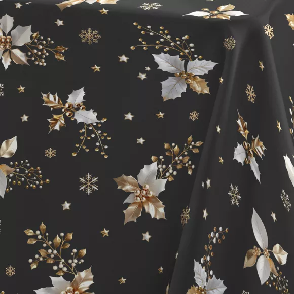 NAPPE RECTANGLE 150 x 300 CM POLYESTER IMPRIME GUIDO ANTHRACITE