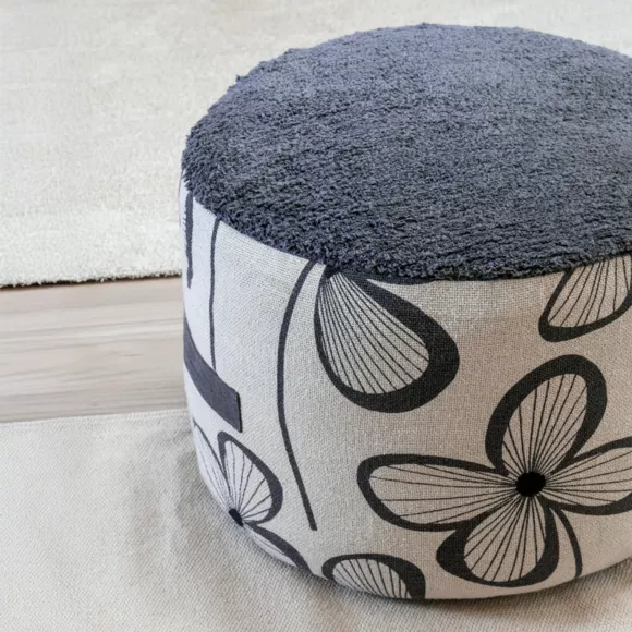 POUF TILDA ARDOISE 40X30