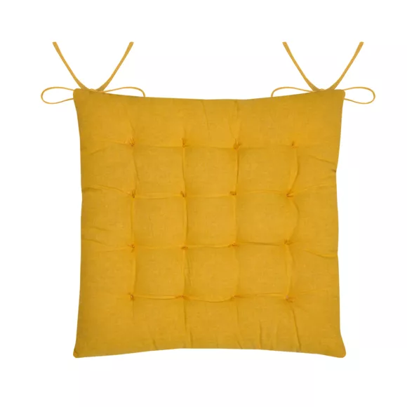 GALETTE DE CHAISE EMMY MOUTARDE 38X38