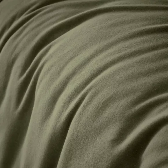 Housse de couette flanelle de coton (140 x 200 cm) Nina Vert romarin