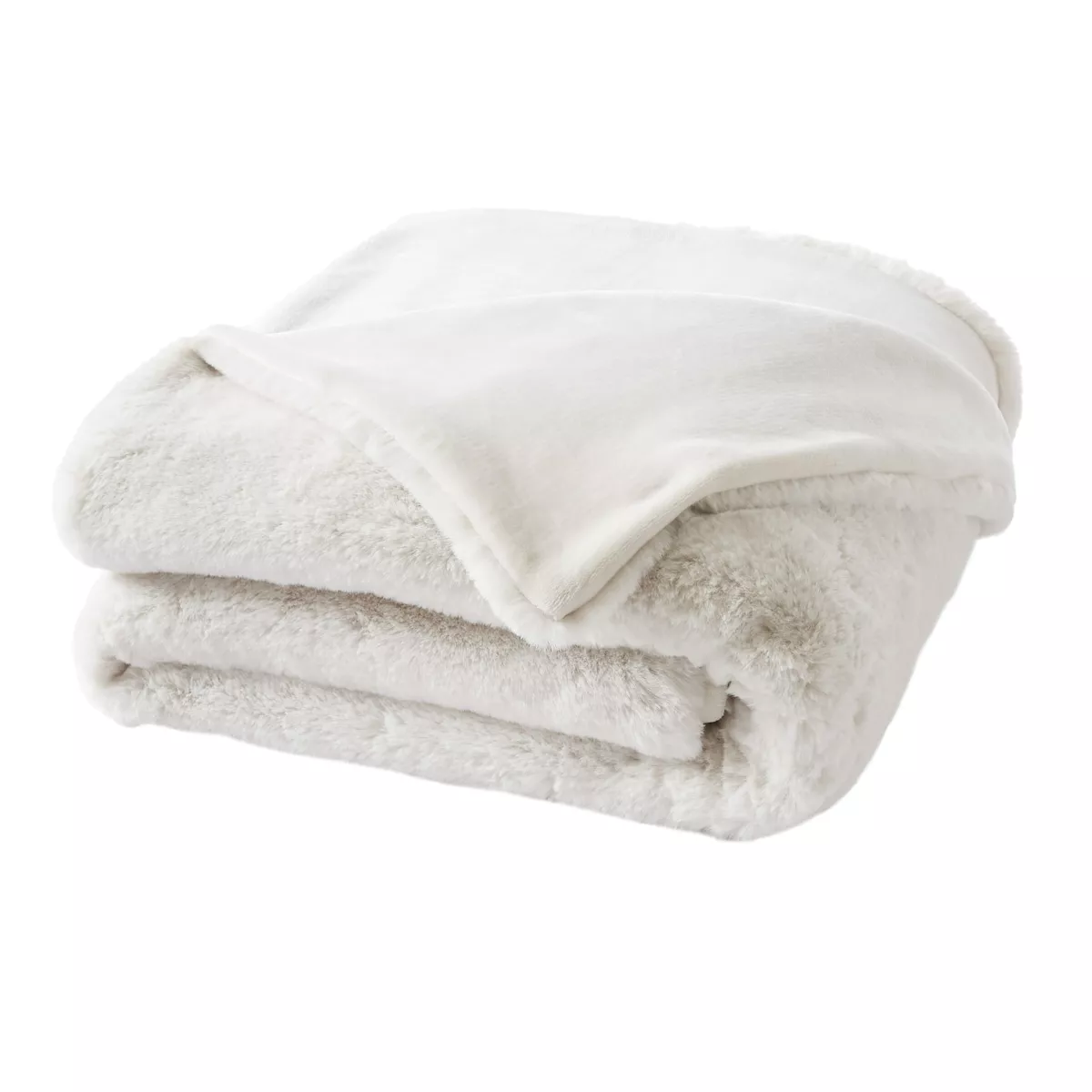 Manta de piel sintética (140 x 200 cm) Finn Blanco