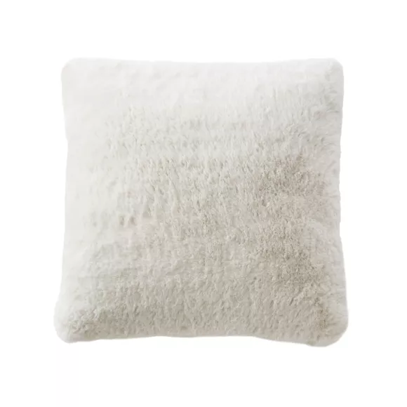 Coussin carré fausse fourrure (45 x 45 cm) Finn Blanc