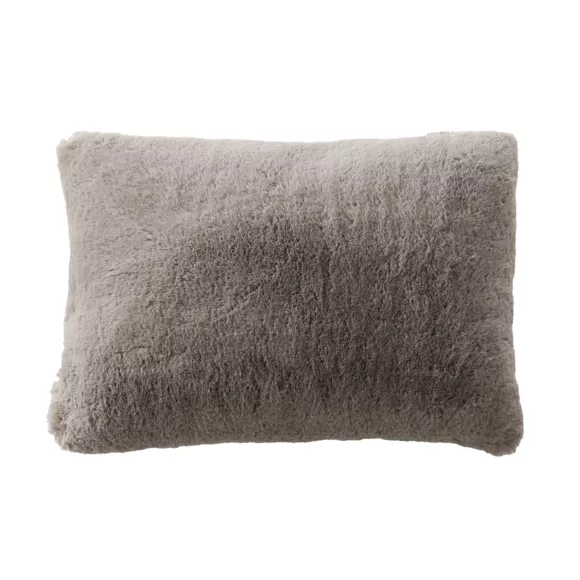 Coussin rectangulaire fausse fourrure (40 x 60 cm) Finn Taupe