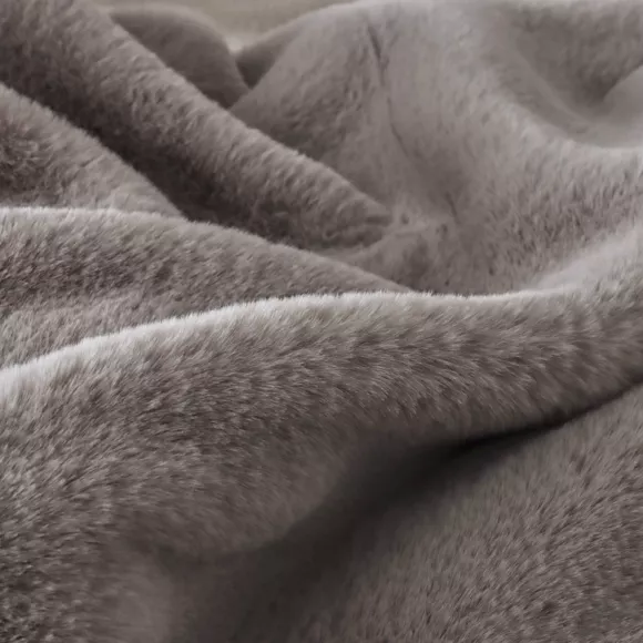 Coussin rectangulaire fausse fourrure (40 x 60 cm) Finn Taupe