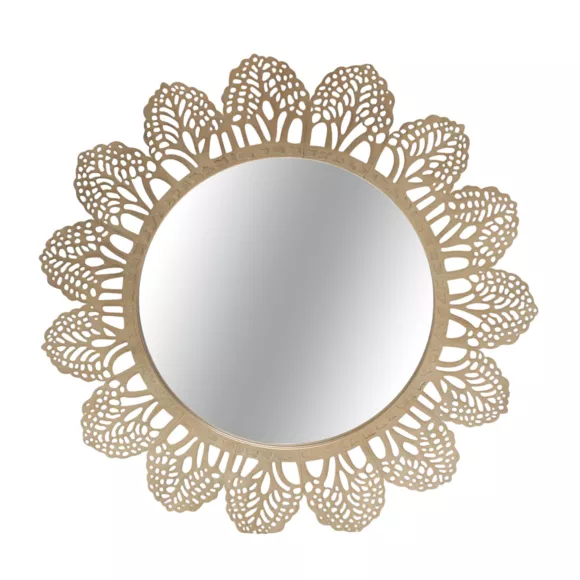 Espejo de pared redondo en metal (D81 cm) Bombay Dorado