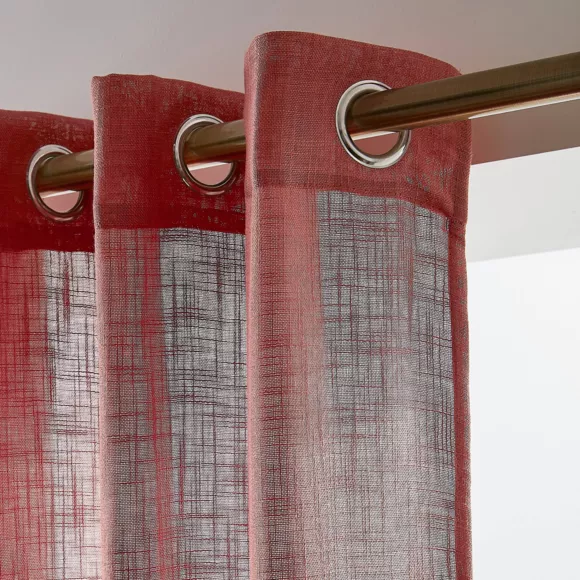 Cortina de gran anchura efecto lino (400 x 240 cm) Robin Terracota