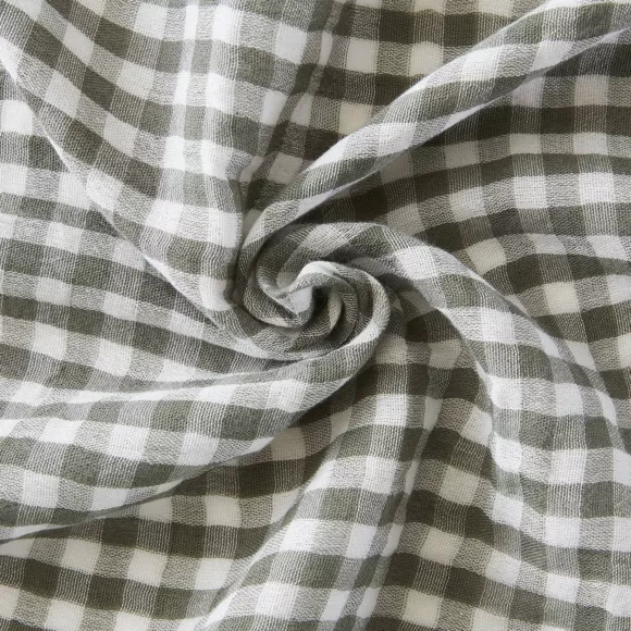 Taie d'oreiller rectangulaire gaze de coton (50 x 70 cm) Vickie Vert romarin