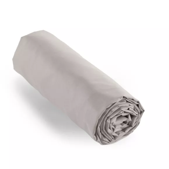 Hoeslaken percal katoen (140 x 200 cm) Cali Lichtgrijs