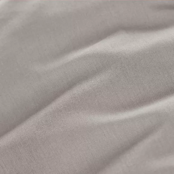 Drap housse percale de coton (140 x 200 cm) Cali Gris clair