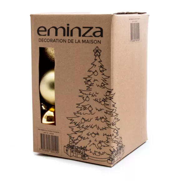 30er Set Weihnachtskugeln (D80 mm) New Alpine Gold