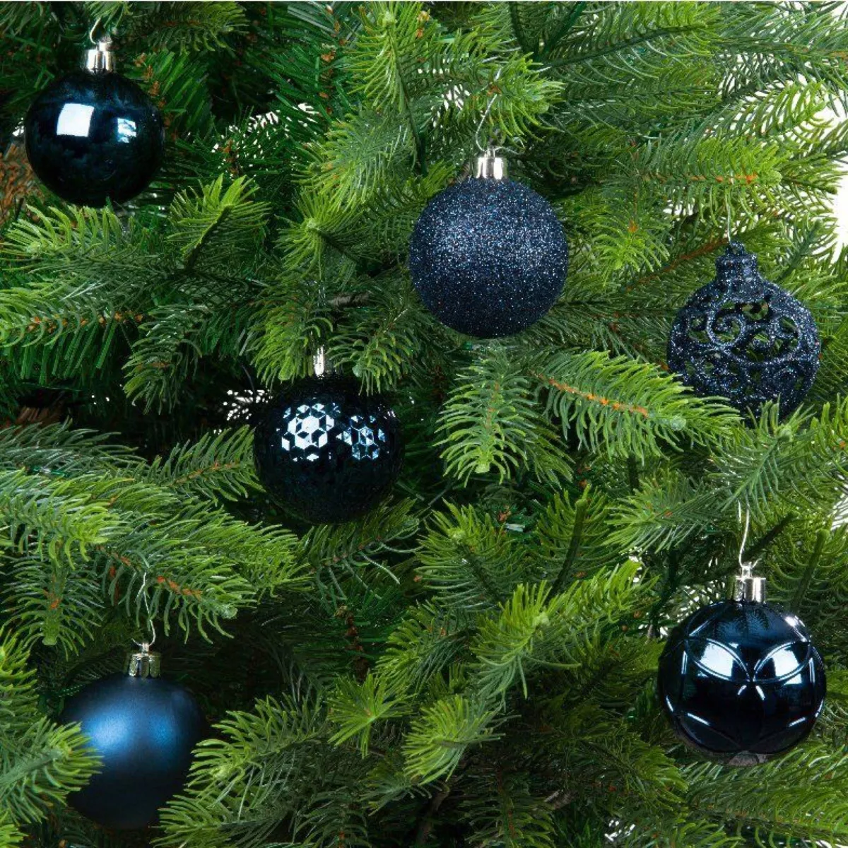 37er Set Weihnachtskugeln (D60 mm) Alpine Mix Dunkelblau 2