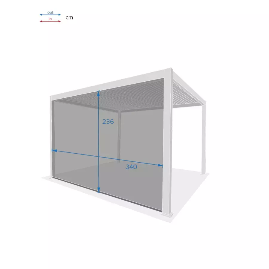 Toldo pérgola Evora GM y PM - Blanco/Gris 4