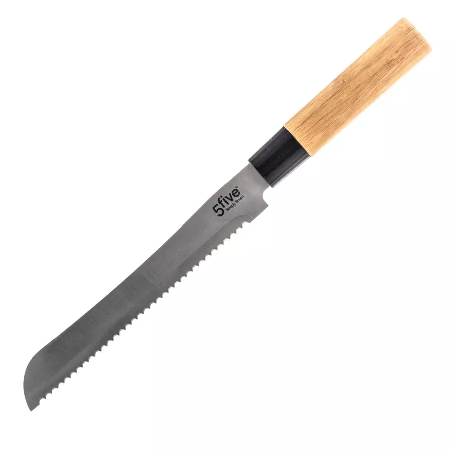 Bloque de 5 cuchillos bambú Beige 5