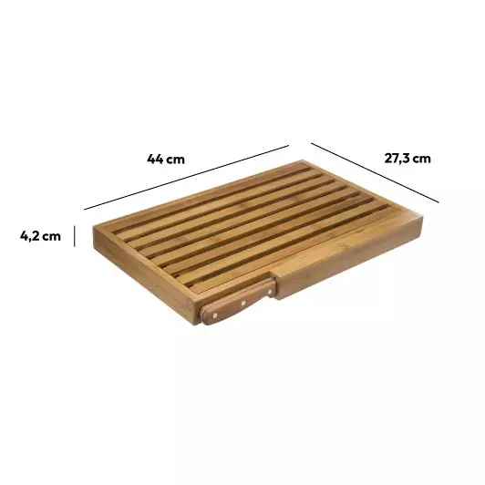 Planche à pain avec couteau Tim Marron naturel 5