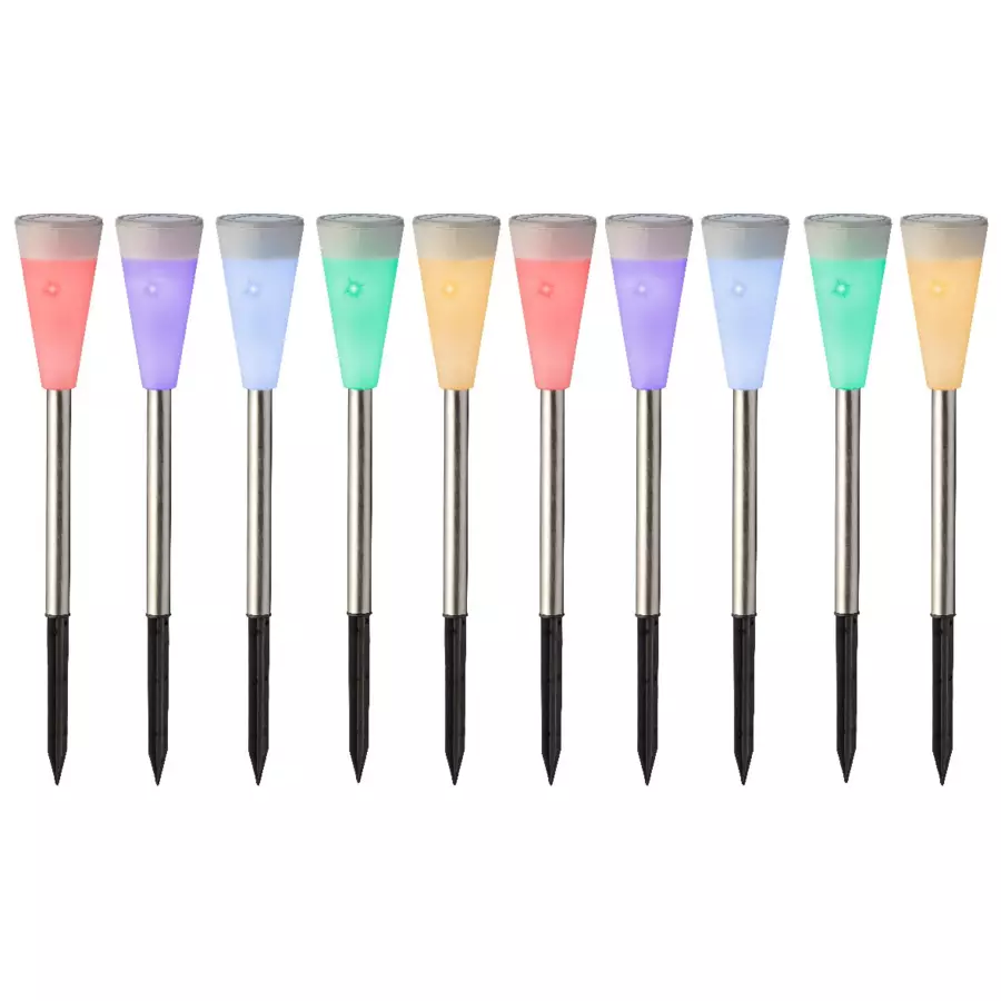 Set di 10 paletti solari da giardino Marly - Multicolore 4