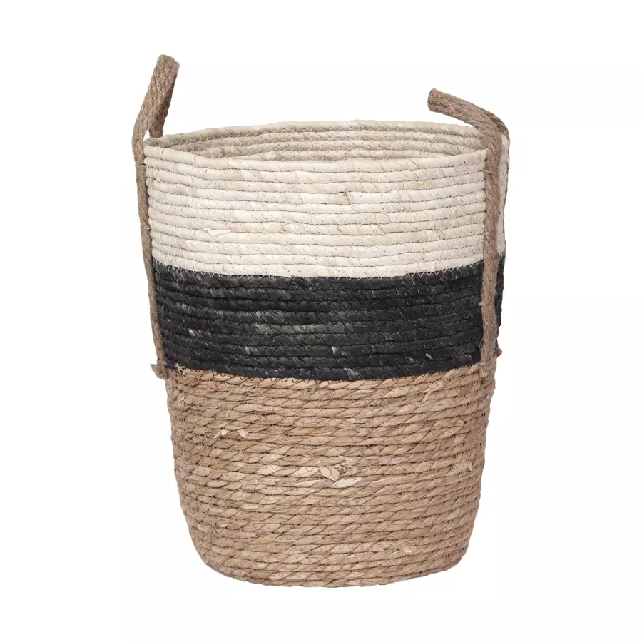 Lot de 3 paniers Corde Noir 4