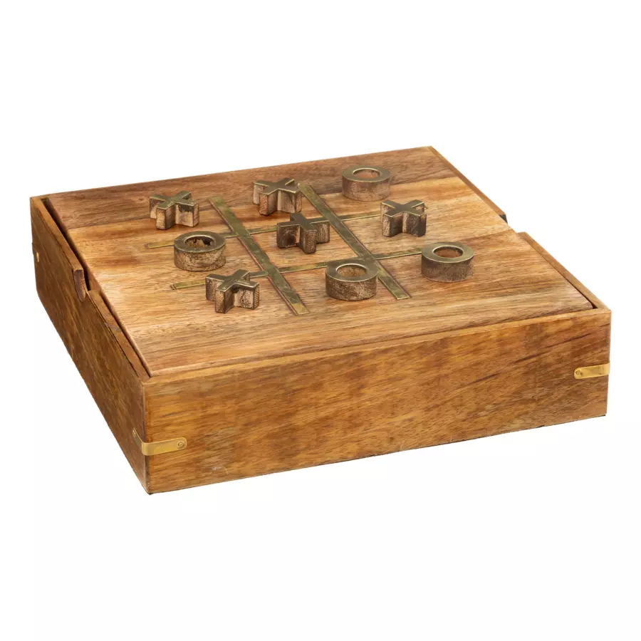 Coffret jeu solitaire manguier Beige