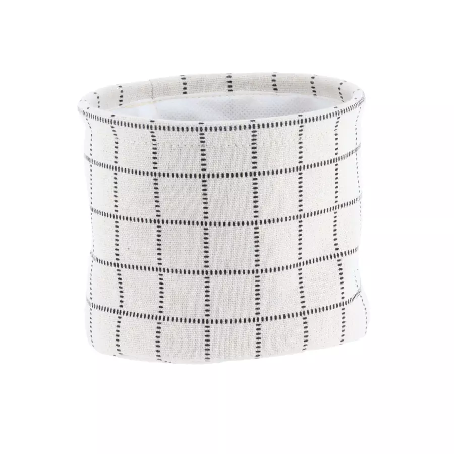 3er Set Körbe Carreaux Weiß 4