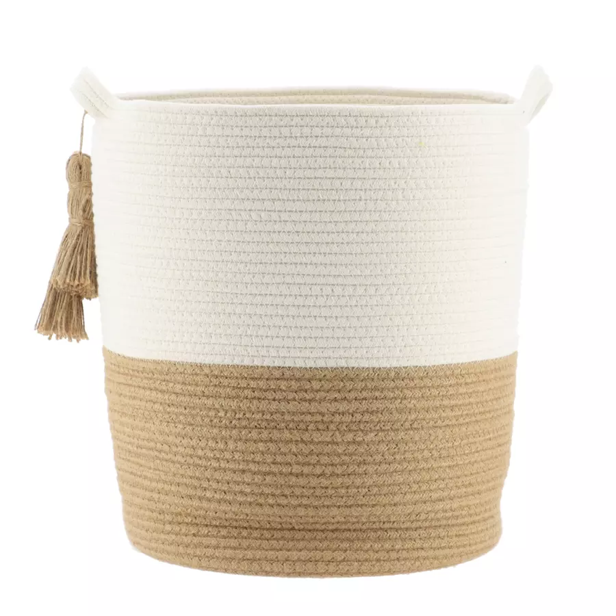Lot de 3 paniers à linge Pompons Camel 4